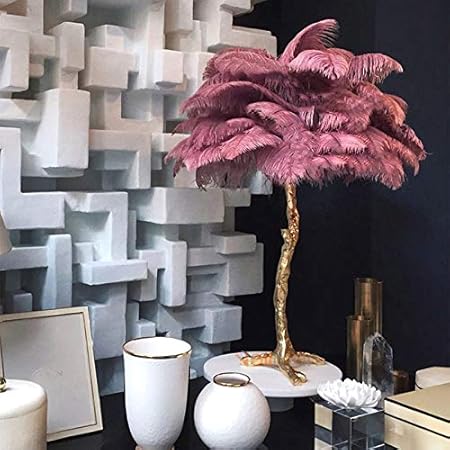 ostrich feather table lamp