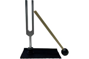 BEAUTI4U 512 Hz Tuning Fork, Medical Tuning Fork 512 Hz for Healing with Silicone Hammer, Cleaning Cloth and Storage Bag