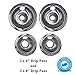 UPGRADED Lifetime Appliance Ultra Durable W10196405, W10196406 Chrome Drip Pans Replacement Compatible with Whirlpool W10278125-2 x Small 6