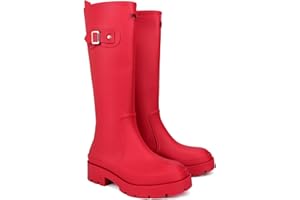 Rubber Boots Women, Waterproof Rain Garden Boots, Fashionable Knee High Boots Lightweight Comfortable Durable Muck Boots for 