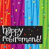 Creative Converting Milestone Celebrations Luncheon Napkins, 16-Count, Happy Retirement