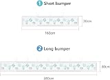 Aolso Cot Bumper 2PCS Breathable Mesh Crib Rail Cover Moon view 2