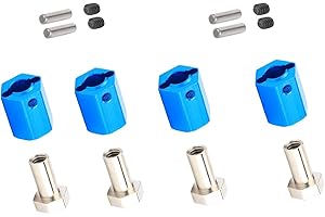 SDSLD 12mm Lengthened Wheel Hex Hub Adaptor Set - Compatible with Arrma 3S BLX, Big Rock, Typhon, Mega550, Vorteks, Senton, Granite (Upgrade from ARAC9473) Blue