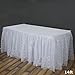 LinenTablecloth 14 ft. Polyester Lace Table Skirt White