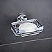 Hiendure® Wall Mounted Square Solid Brass Soap Basket in Polished Chrome
