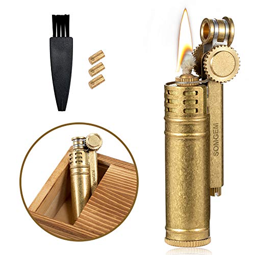 Trench Copper Lighter Kerosene Lighter Vintage Flint Wheel Lighter