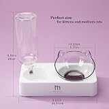 Marchul Cat Bowls Gravity Water Bottle Tilted Raised Feeding Bowls view 6