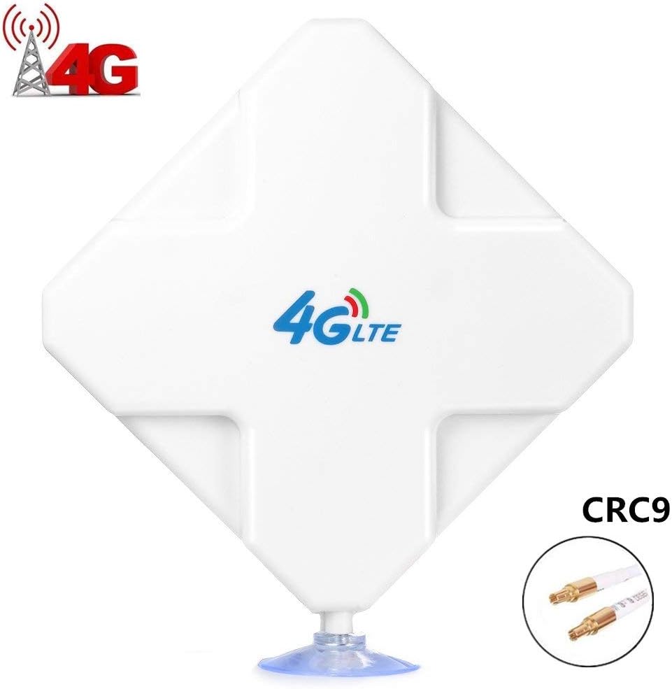 Andven 4G LTE Antenna CRC9, 35dBi 3G/4G External Antenna with Dual CRC9 Connector for Wireless Network Card WLAN Router