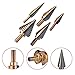 Senrob 5 Pcs Step Drill Bit Set with Automatic Center Punch& Aluminum Case, High Speed Steel Titanium Cobalt Bits for Metal