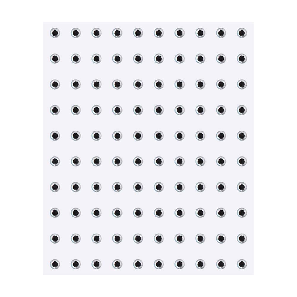 100Pcs 4mm Fishing Lures Eyes 3D Realistic Fly Tying Crafts Jig For DIY Lure Baits Making