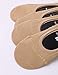 VERO MONTE 6 Pairs Womens Toe Topper Socks - No Show Half Socks (6-9, Skin)
