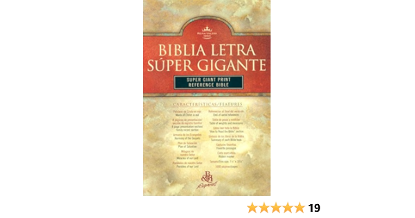 Amazon Com Biblia Letra Super Gigante Con Referencias Super Giant Print Reference Bible Spanish Edition 9781558196780 Bib Super Gp Books