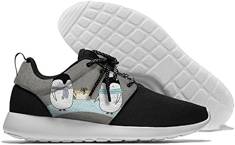 Penguin-Love-Moon-Clouds Men's Shoes Breathable Running Shose