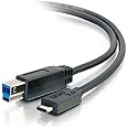 Legrand - C2G USB 3.0 Cable, USB C to B Cable, Black Data Transfer Cable, 10 Foot C2G USB Cable, 1 Count, C2G 28867