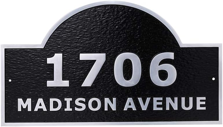 Address Signs - Custom Metal Large House Number Address Plaque Personalized Cast with Arch top Display Your Address And Street Name Number Front Yard Address Signs 15