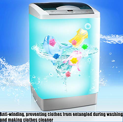Laundry Ball Washing Ball Solid Colorful Housework Cleaning Artifact Washing Machine Laundry Ball Premium Reusable Tangle-Free Eco Friendly Fabric Softener Alternative Helper (2.2" Diameter Middle)
