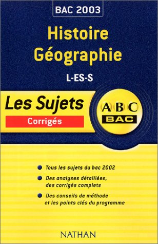 Histoire-géographie, L, ES, S