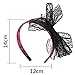 Hicarer 2 Pieces 80's Party Lace Bow Headband Hair Band 80s Costumes for Women, 2 Color