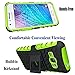 Viodolge for Galaxy Amp 2 Case, for Galaxy Express 3 Case, [Shockproof] Hybrid Tough Rugged Dual Layer Protective Case Cover with Kickstand for Samsung Galaxy J1 2016 / Amp 2 Green