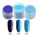 3pcs 28g/Box Blue Colorful Dipping Powder Without Lamp Cure Nails Dip Powder Summer Gel Nail Color Powder Natural Dry (#36-30-14)