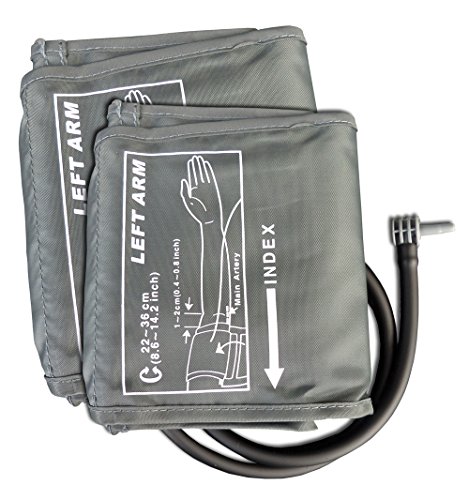 Blue Jay Perfect Measure Deluxe Large Digit Arm Blood Pressure Kit - Blood Pressure Measuring Kit, Adult BP Meter, 2 Arm Cuffs, AC Adapter Charger, Professional Diagnostic Device. Health Monitors