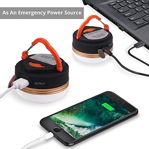 COLFULINE Campinglamp, led, USB-oplaadbaar, mini-magneet, tentlamp, campinglamp, 4 modi, SOS, waterdicht, draagbaar… - Image 5