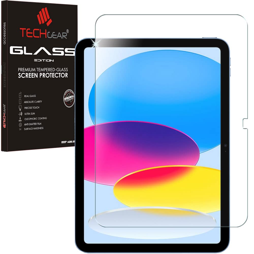 TECHGEAR Glass Screen Protector for iPad A16 11" (11th Gen 2025) & iPad 10.9" (10th Generation 2022) Tempered Glass Guard [9H Toughness] [HD Clarity] [Scratch-Resistant] [Stylus Compatible]