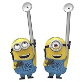 Minions from Despicable Me Eye-Conic FRS Long Range Static Free Easy to Use Durable Kid Friendly Dave and Stuart Character Walkie Talkies