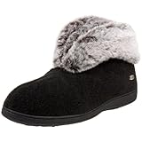 ACORN Women's Faux Chinchilla Bootie Slipper