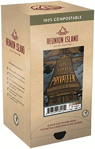 Reunion Island Privateer Dark Coffee Pods-3 Pack-48 Coffee Pods Total
