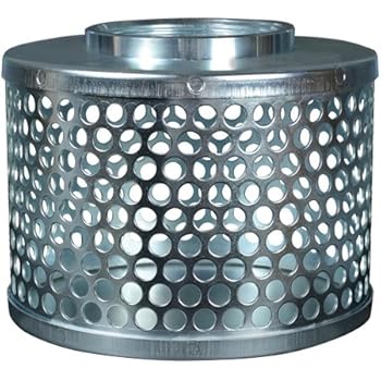 Round Hole Suction Strainers, Plated Steel, 1.5