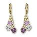 Jewelry for Kids Earrings - 18k Gold Plated Heart Earrings, 3 Heart Cute Dangle Earrings for Girls