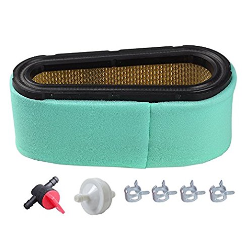 OxoxO 496894S 496894 Air Filter 272403 Pre Filter 394358S Fuel Filter 494768 Fuel Shut Off Valve Compatible with Briggs & Stratton 12.5-17 HP