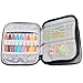 Damero Crochet Hook Organizer Zipper Bag with Web Pockets for Various Crochet Needles and Knitting Accessories, Well Made and Easy to Carry