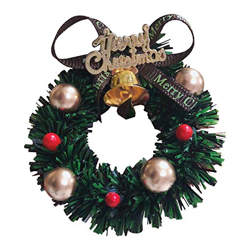 Wichtelhaus wichtel zubehör weihnachten weihnachtsgirlande Puppenhaus Zubehör 6 cm Mini Weihnachtskranz Miniatur…