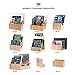 MobileVision Bamboo Charging Station with Extension Compartment for Smartphones, Tablets, & Laptops Charging Dock Plus Stationary Item Holder