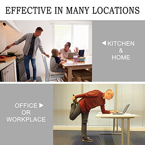 image for HollyHOME Anti-Fatigue Mat with Handle Non-Slip Standing Massage Mat K