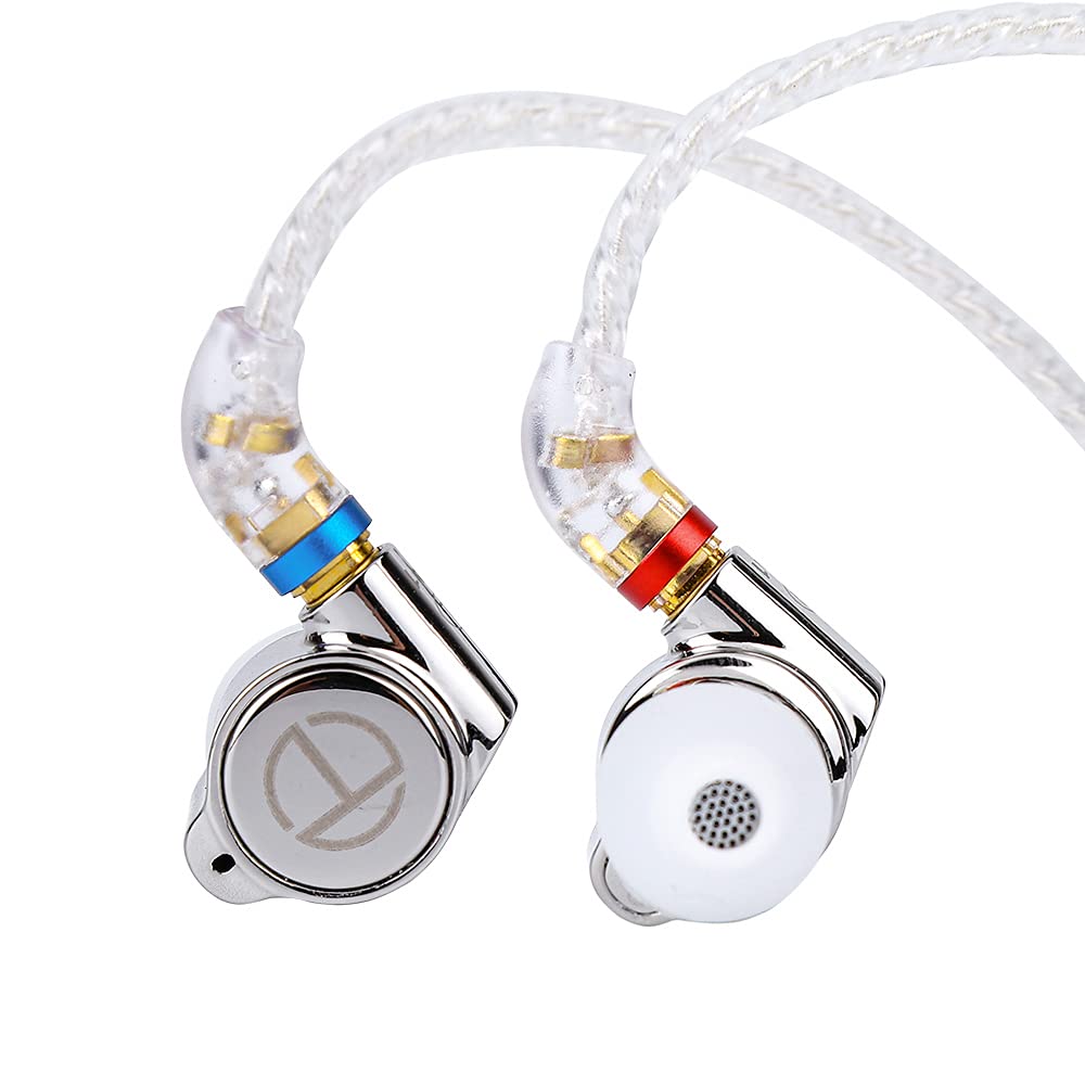 TRN TA1(1BA+1DD)ハイブリッド型金属HiFiイヤホン (TA1-Silver)商品画像