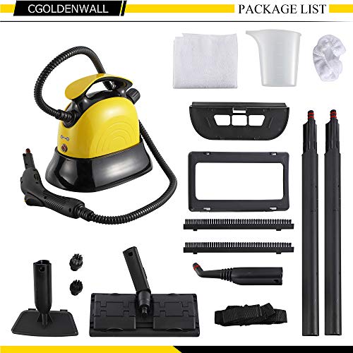 CGOLDENWALL Floor Steam Cleaner Heavy Duty Cleaning Steamer 1500W High