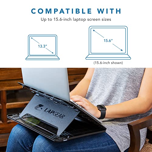 LapGear Commuter Laptop Stand Padded Lap Desk with 20 Adjustable