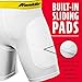 Franklin Sports unisex adult Franklin Sports Youth Baseball Sliding Shorts Youth Baseball Softball Padded Sliding Shorts with, White/Optic, Medium US