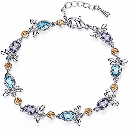 RONLLNA Bracelet for Women Birthstone Charm Eternal Love Crystal Jewelry for Women Girl