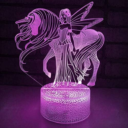 AXAYINC 3D Night Light LED Illusion Desk Table Lamp 7 Colors Change USB Cable Touch Button Christmas Birthday Gift Kids Toy MW (renma)