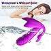 Wearable G Spot Vibrator, Wireless Silicone Clitoris Vibrating Dildo with Tongue Vibrator Clit Stimulation, Rechargeable Female Masturbation Vagina Massager Adult Toys for Women & Couple