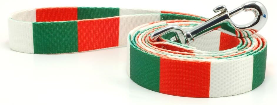 Dog Leash with The Italy Flag Design | Great for National Holidays, Special Events, Festivals, Independence Days and Every Day Strong Safe | 4 or 6 Foot Long