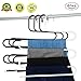 Amagoing 4 Sets S-type Metal Pants Hangers,Closet Storage for Jeans Trousers Space Saver Storage Rack