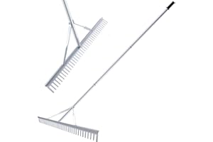 Fumingpal 36 Inch Aluminum Landscape Rake, Garden Rake, Heavy Duty Rakes for Lawns, Metal Rake for Gardening, Loosening Soil, Lawn Care, Lake and Beach