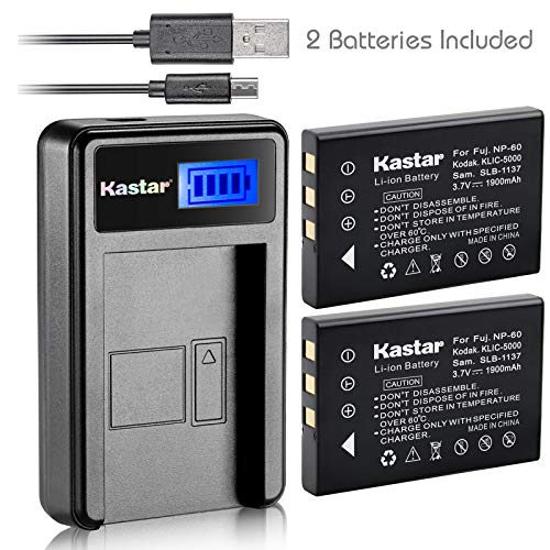 Kastar Battery (X2) & LCD USB Charger for URC 11N09T NC0910 RLI-007-1 MX-810 MX-880 MX-890 MX-950 MX-980 Universal Remote Controls