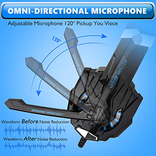 image for PS4 Headset, INSMART Gaming Headsets for Xbox One, PC, Enhanced Surrou