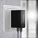 iPad Charger Rampow 4-ports 2.4A &1A/34W USB Wall Travel Charger with foldable plug for iPhone 5/5C/5S/SE/6s/6s plus/6/6 plus/7/iPad mini/pro, Samsung Galaxy, Blackberry-Black&Red